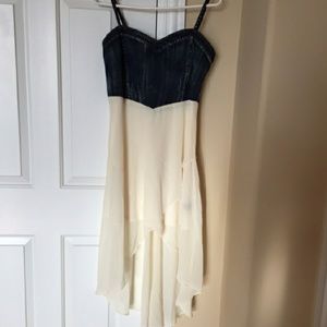 Denim top hi lo dress